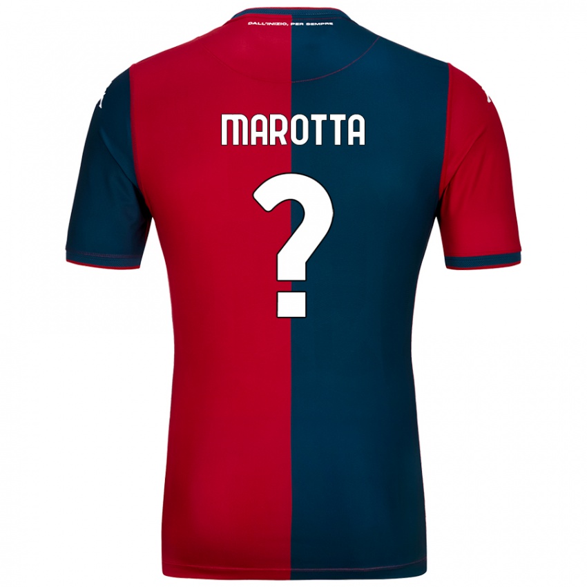 Hombre Camiseta Francesco Marotta #0 Rojo Azul Oscuro 1ª Equipación 2024/25 La Camisa Perú