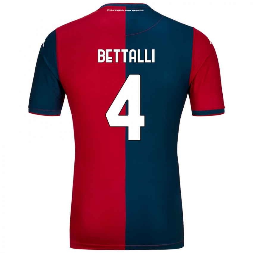 Hombre Camiseta Giorgia Bettalli #4 Rojo Azul Oscuro 1ª Equipación 2024/25 La Camisa Perú