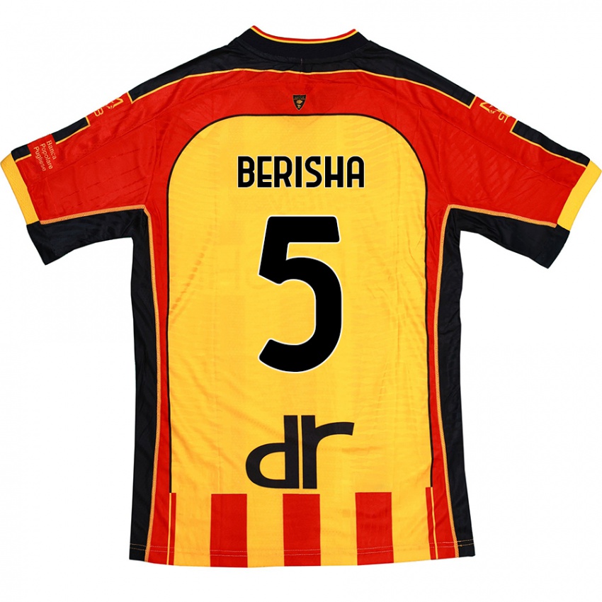 Hombre Camiseta Medon Berisha #5 Amarillo Rojo 1ª Equipación 2024/25 La Camisa Perú