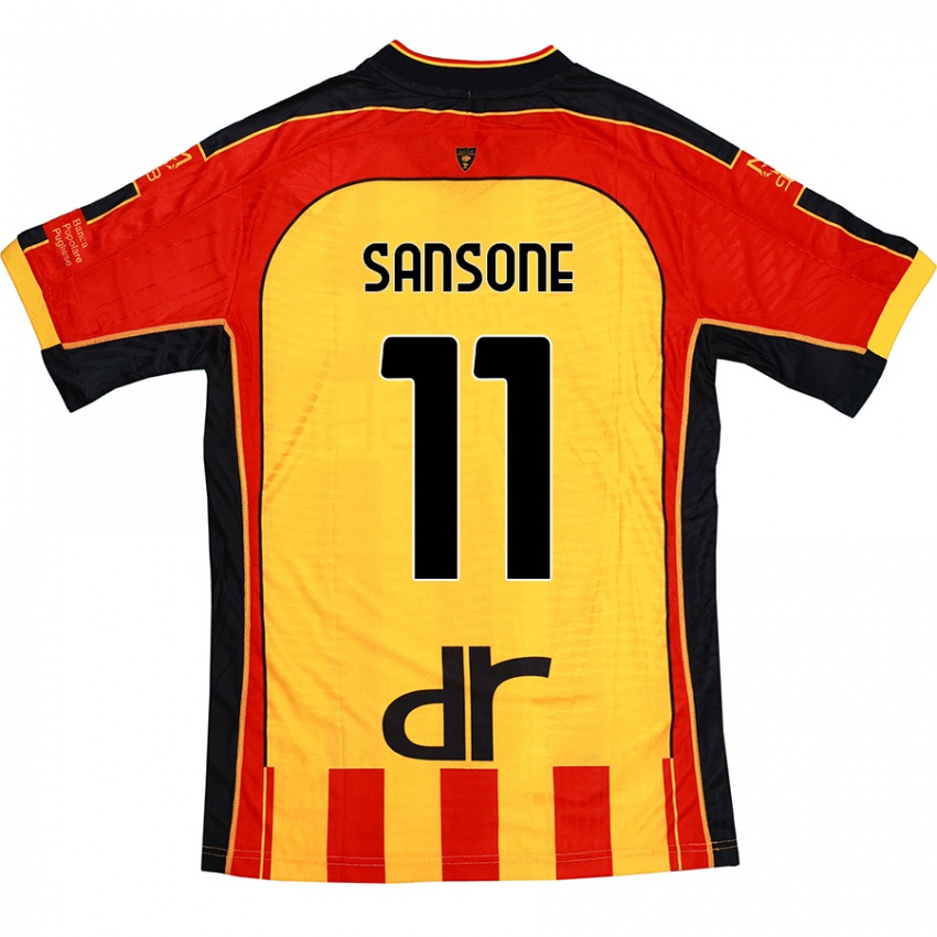 Hombre Camiseta Nicola Sansone #11 Amarillo Rojo 1ª Equipación 2024/25 La Camisa Perú