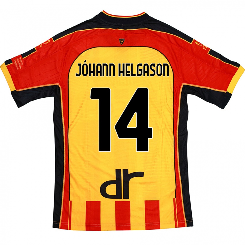 Hombre Camiseta Thórir Jóhann Helgason #14 Amarillo Rojo 1ª Equipación 2024/25 La Camisa Perú