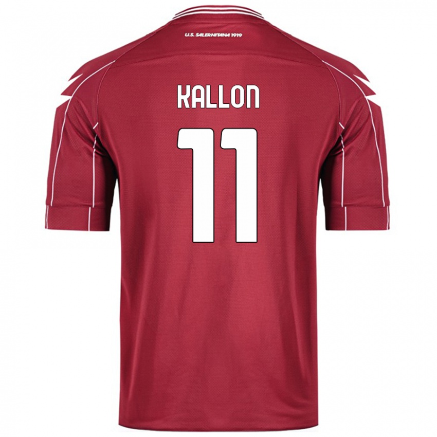 Hombre Camiseta Yayah Kallon #11 Borgoña 1ª Equipación 2024/25 La Camisa Perú