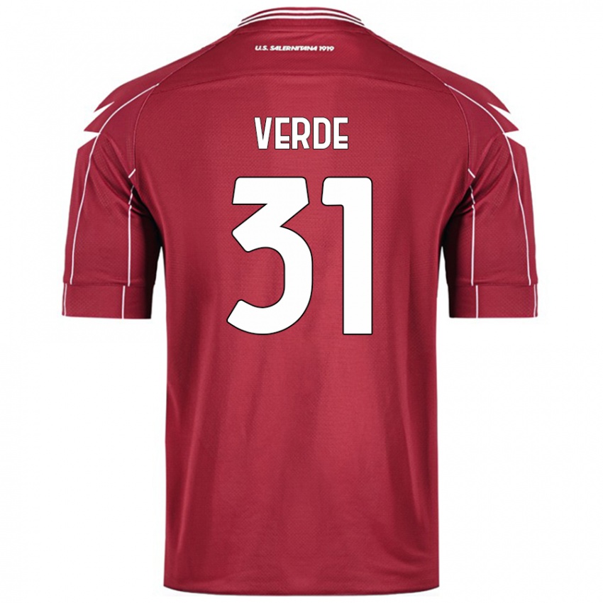 Hombre Camiseta Daniele Verde #31 Borgoña 1ª Equipación 2024/25 La Camisa Perú