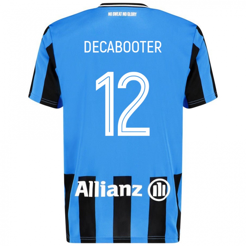 Hombre Camiseta Marith Decabooter #12 Azul Cielo Negro 1ª Equipación 2024/25 La Camisa Perú