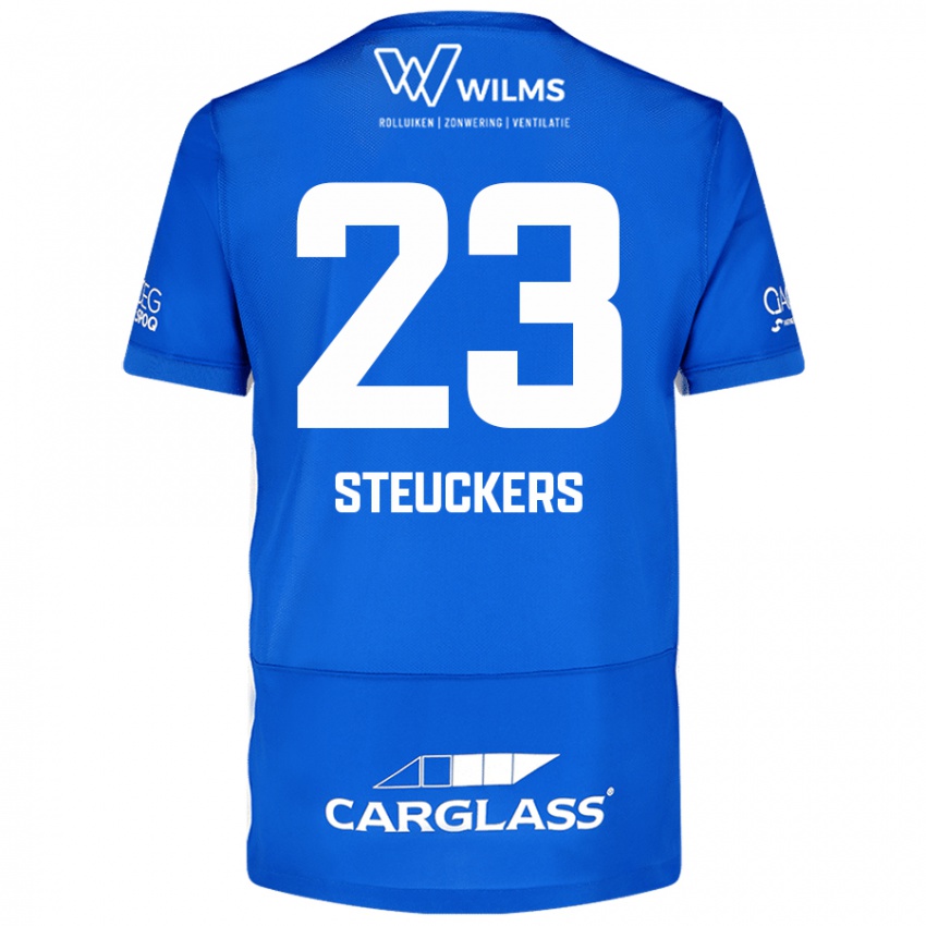 Hombre Camiseta Jarne Steuckers #23 Azul 1ª Equipación 2024/25 La Camisa Perú