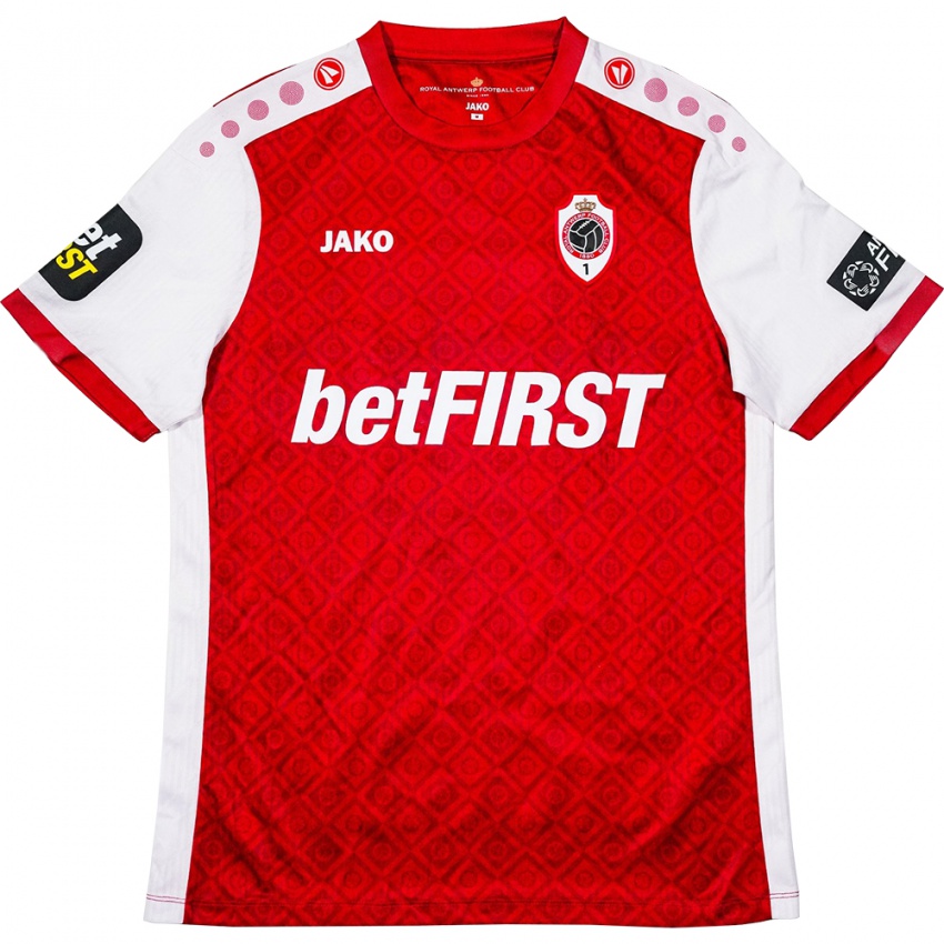 Hombre Camiseta Jacob Ondrejka #11 Rojo Blanco 1ª Equipación 2024/25 La Camisa Perú