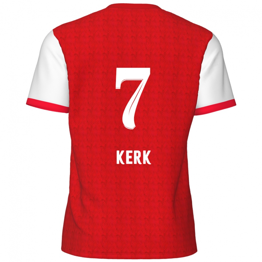 Hombre Camiseta Gyrano Kerk #7 Rojo Blanco 1ª Equipación 2024/25 La Camisa Perú