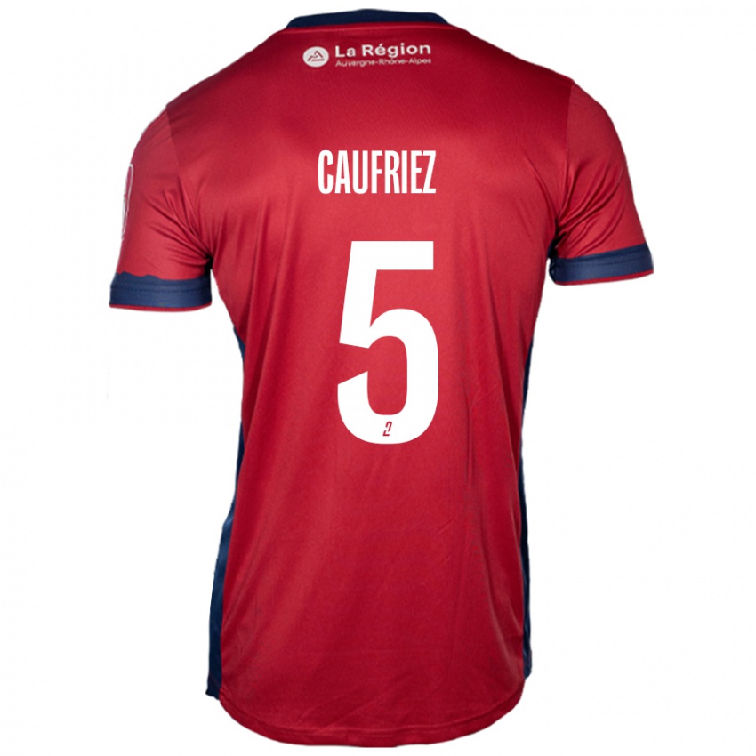 Hombre Camiseta Maximiliano Caufriez #5 Borgoña Claro 1ª Equipación 2024/25 La Camisa Perú