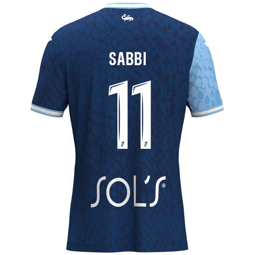 Hombre Camiseta Emmanuel Sabbi #11 Azul Cielo Azul Oscuro 1ª Equipación 2024/25 La Camisa Perú