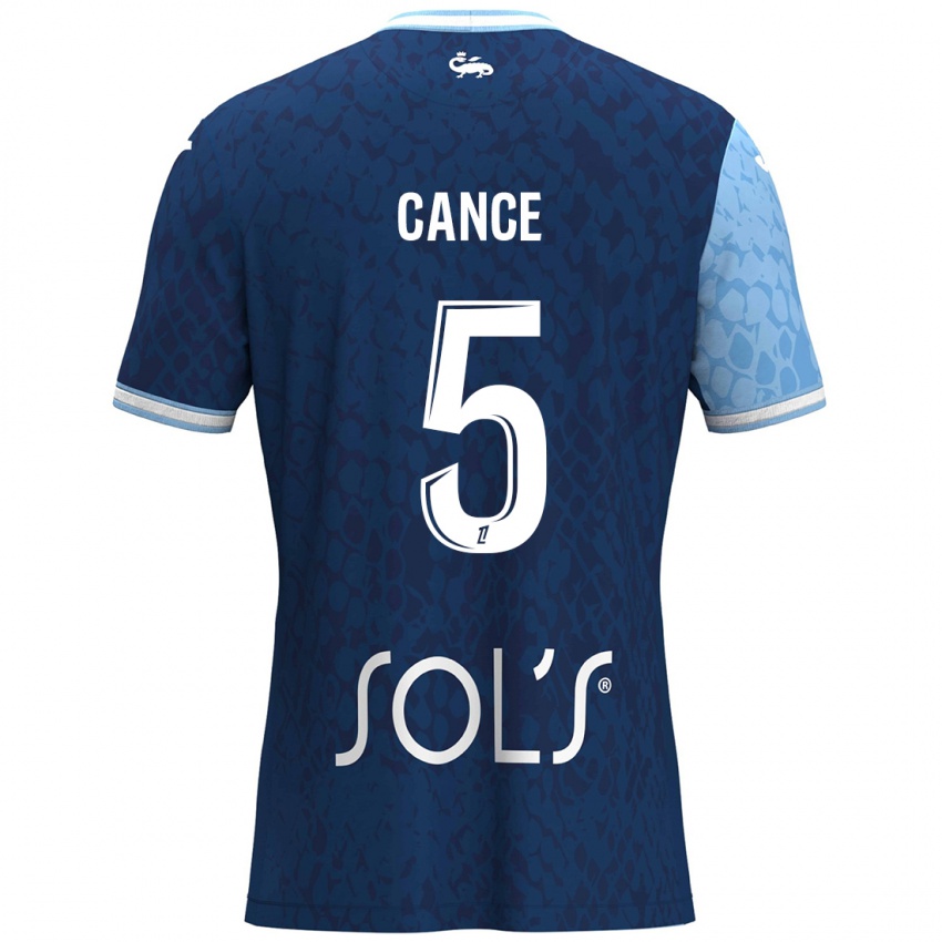 Hombre Camiseta Laurie Cance #5 Azul Cielo Azul Oscuro 1ª Equipación 2024/25 La Camisa Perú