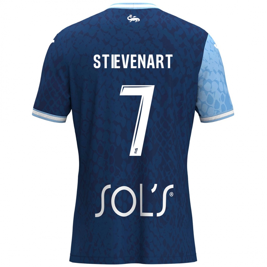 Hombre Camiseta Zoé Stievenart #7 Azul Cielo Azul Oscuro 1ª Equipación 2024/25 La Camisa Perú