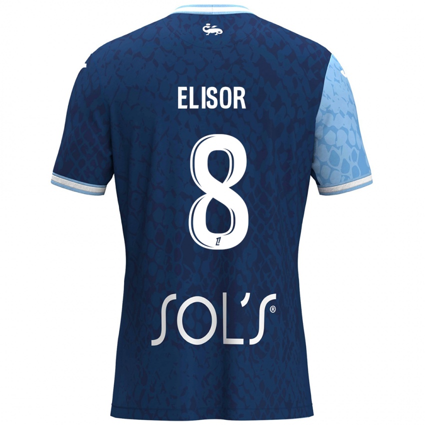 Hombre Camiseta Salomé Elisor #8 Azul Cielo Azul Oscuro 1ª Equipación 2024/25 La Camisa Perú