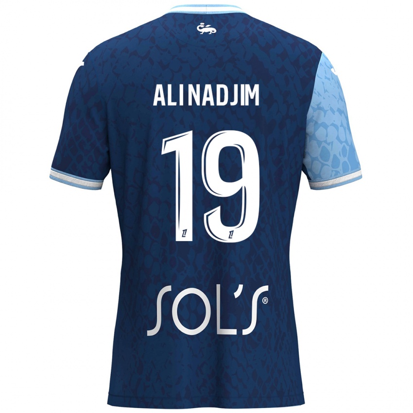 Hombre Camiseta Nadjma Ali Nadjim #19 Azul Cielo Azul Oscuro 1ª Equipación 2024/25 La Camisa Perú