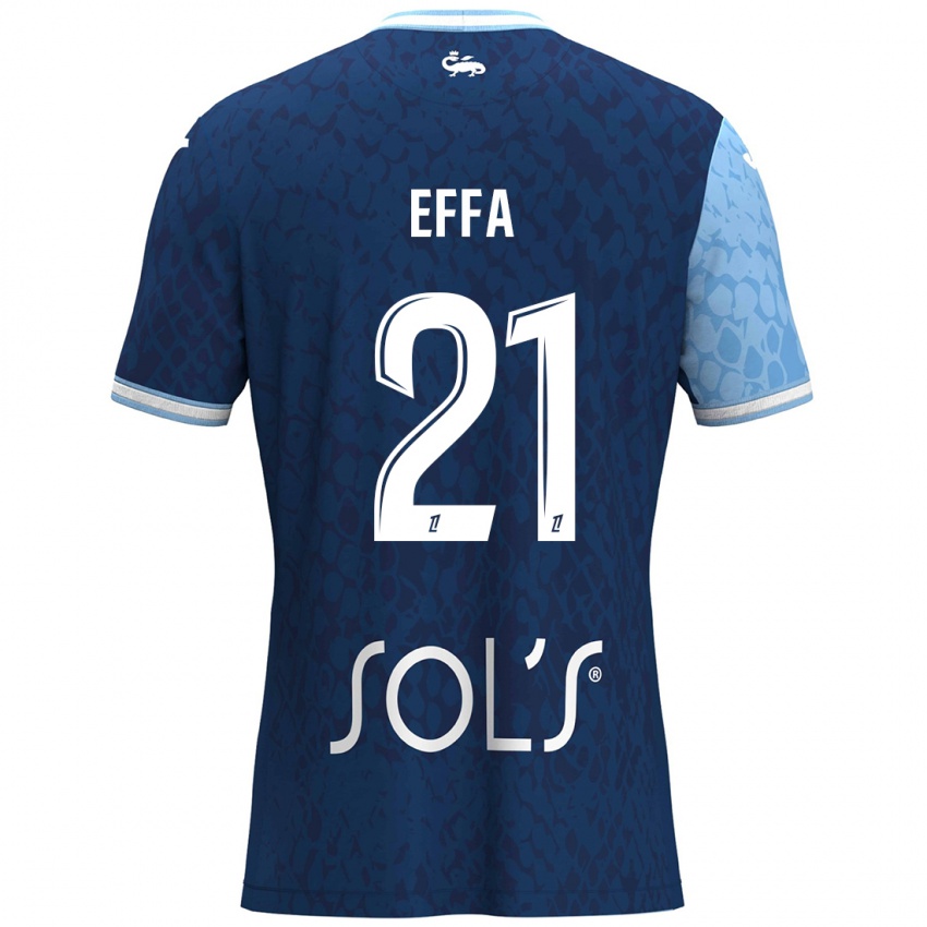 Hombre Camiseta Chancelle Effa Effa #21 Azul Cielo Azul Oscuro 1ª Equipación 2024/25 La Camisa Perú