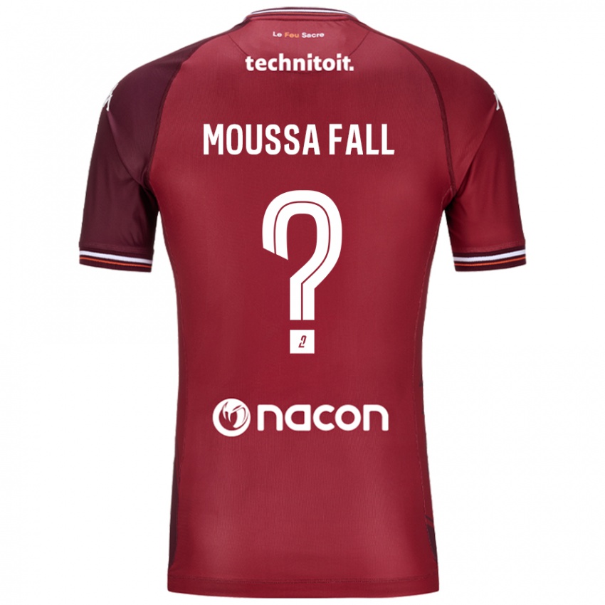 Hombre Camiseta Pape Moussa Fall #0 Rojo Granata 1ª Equipación 2024/25 La Camisa Perú