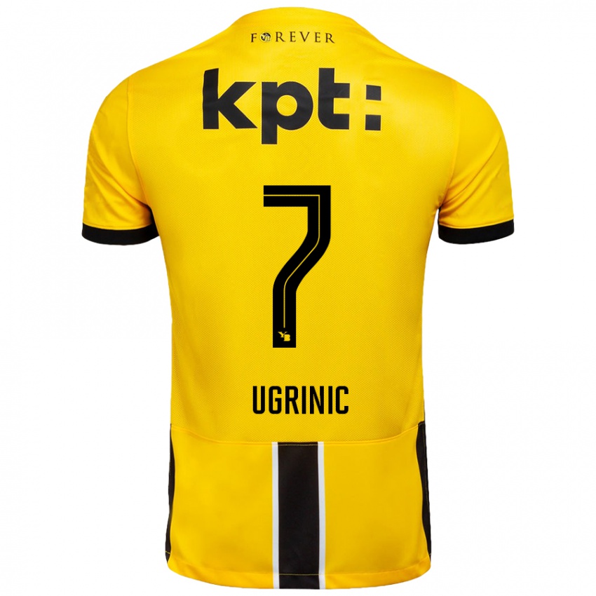 Hombre Camiseta Filip Ugrinic #7 Amarillo Negro 1ª Equipación 2024/25 La Camisa Perú