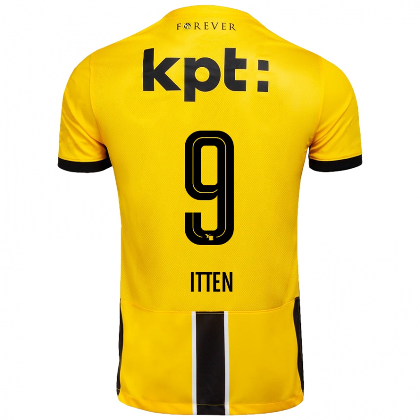 Hombre Camiseta Cedric Itten #9 Amarillo Negro 1ª Equipación 2024/25 La Camisa Perú