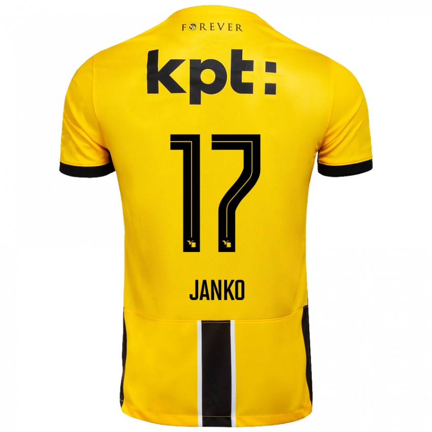 Hombre Camiseta Saidy Janko #17 Amarillo Negro 1ª Equipación 2024/25 La Camisa Perú