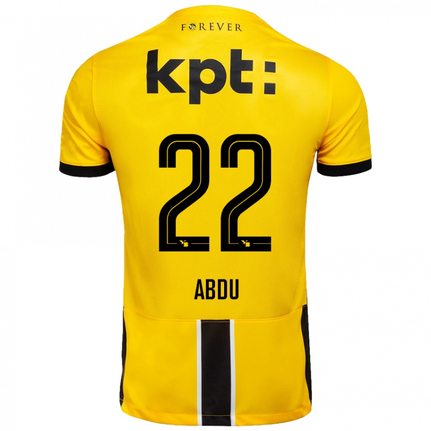 Hombre Camiseta Abdu Conté #22 Amarillo Negro 1ª Equipación 2024/25 La Camisa Perú