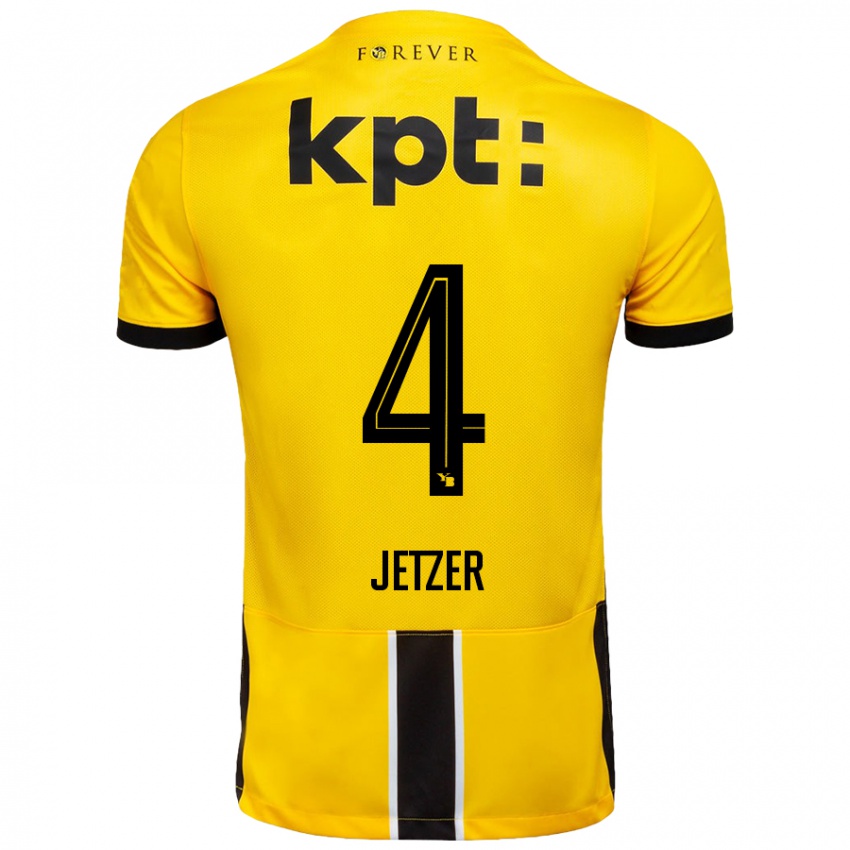 Hombre Camiseta Lorin Jetzer #4 Amarillo Negro 1ª Equipación 2024/25 La Camisa Perú