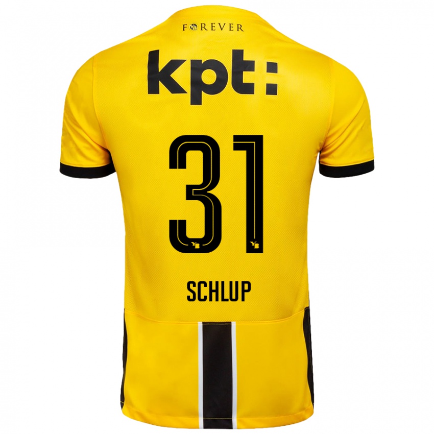 Hombre Camiseta Giulia Schlup #31 Amarillo Negro 1ª Equipación 2024/25 La Camisa Perú