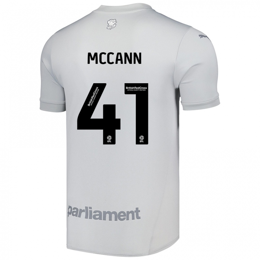 Hombre Camiseta Bayley Mccann #41 Gris Plata 2ª Equipación 2024/25 La Camisa Perú