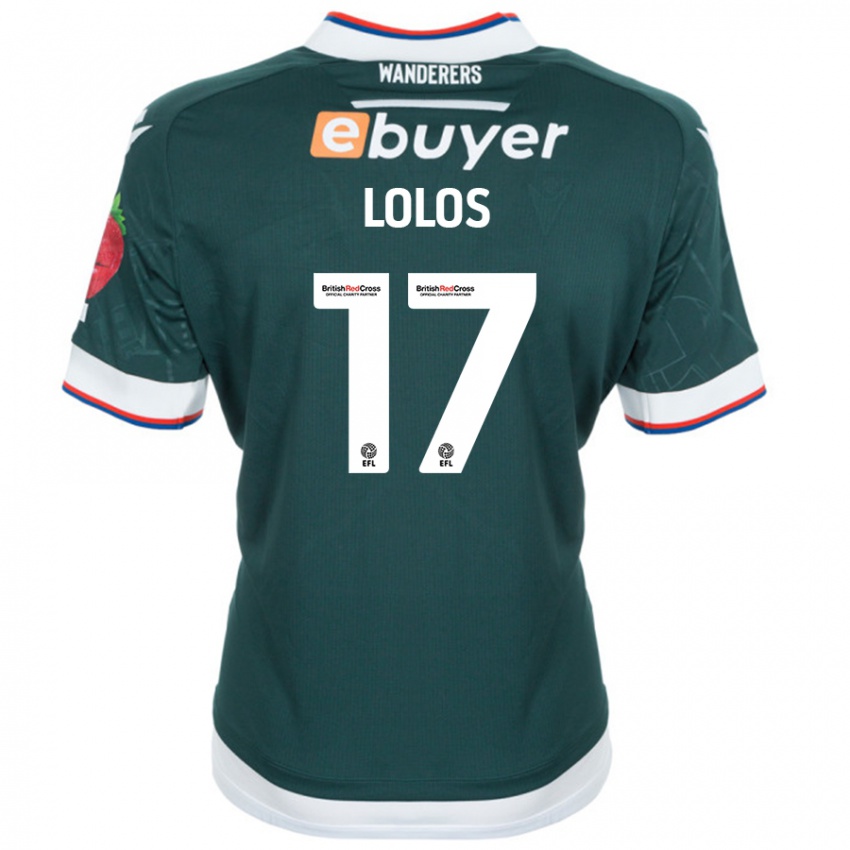 Hombre Camiseta Klaidi Lolos #17 Verde Oscuro 2ª Equipación 2024/25 La Camisa Perú