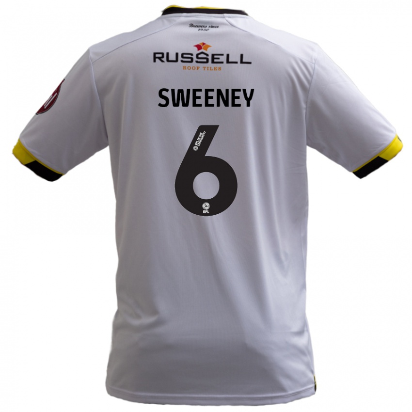 Hombre Camiseta Ryan Sweeney #6 Blanco 2ª Equipación 2024/25 La Camisa Perú