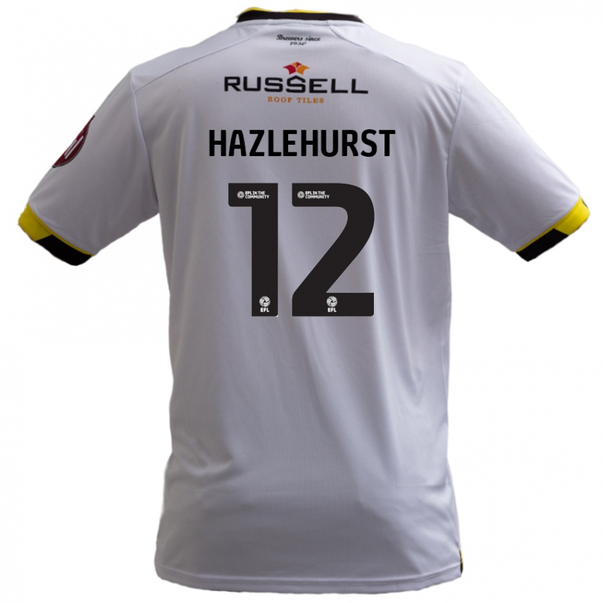 Hombre Camiseta Jack Hazlehurst #12 Blanco 2ª Equipación 2024/25 La Camisa Perú