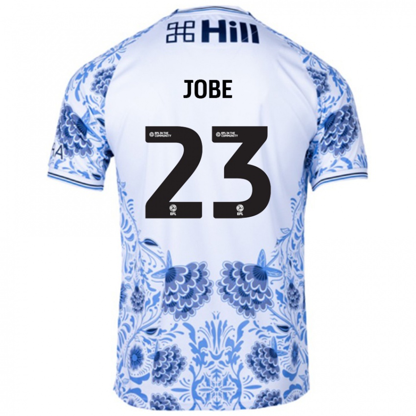 Hombre Camiseta Mamadou Jobe #23 Blanco Azul 2ª Equipación 2024/25 La Camisa Perú