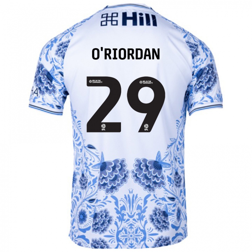 Hombre Camiseta Connor O'riordan #29 Blanco Azul 2ª Equipación 2024/25 La Camisa Perú