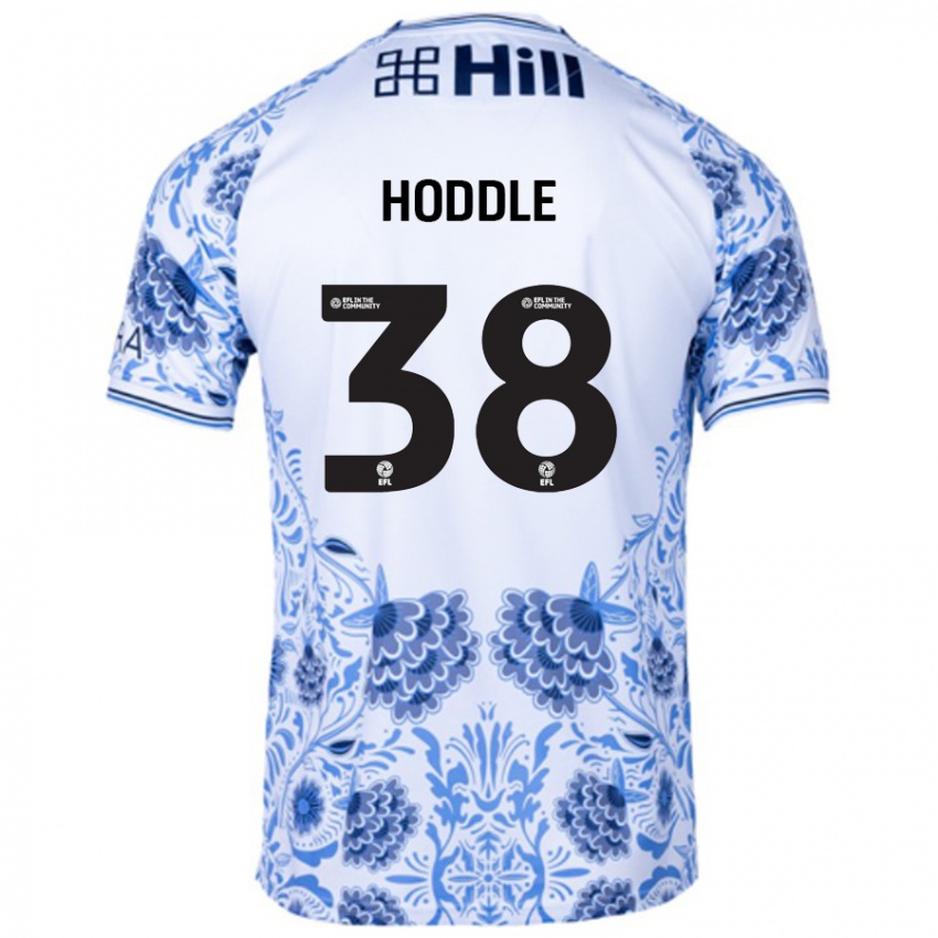 Hombre Camiseta George Hoddle #38 Blanco Azul 2ª Equipación 2024/25 La Camisa Perú