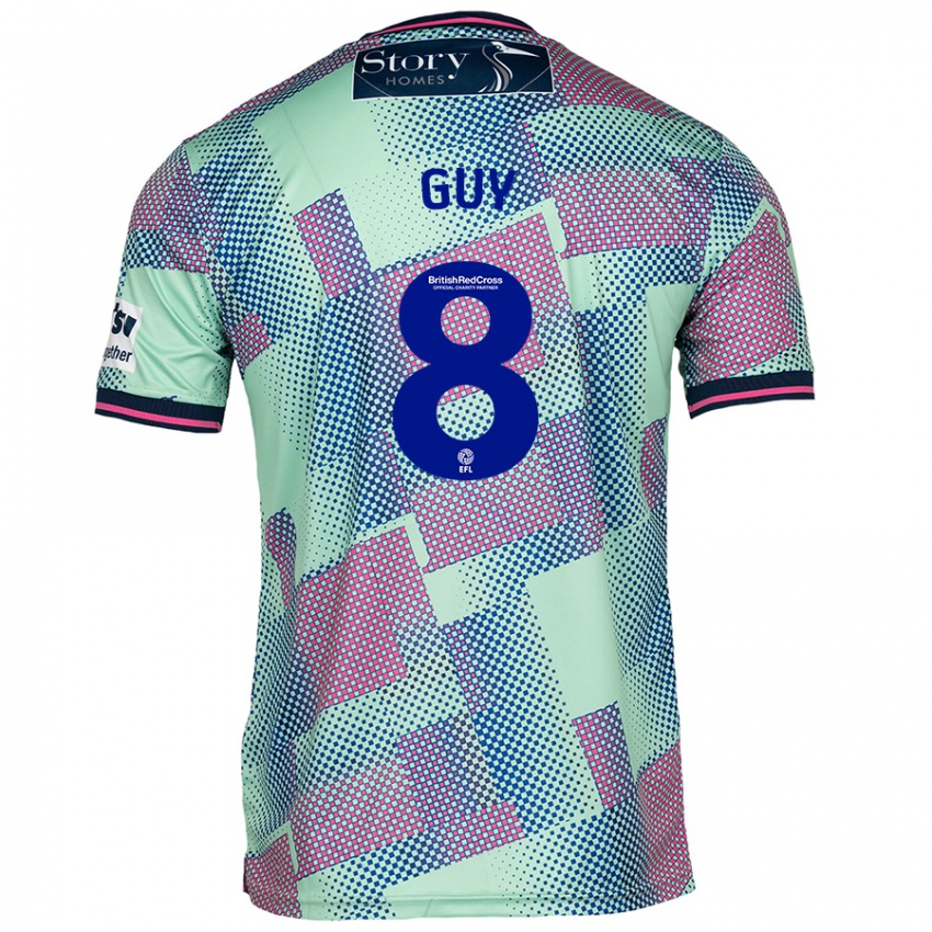 Hombre Camiseta Callum Guy #8 Verde 2ª Equipación 2024/25 La Camisa Perú