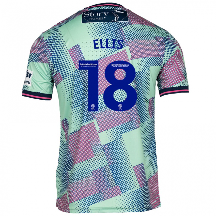 Hombre Camiseta Jack Ellis #18 Verde 2ª Equipación 2024/25 La Camisa Perú