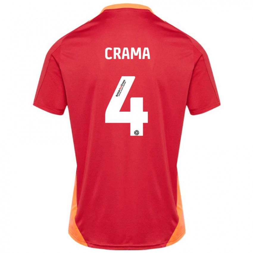 Hombre Camiseta Tristan Crama #4 Azul Blanquecino 2ª Equipación 2024/25 La Camisa Perú