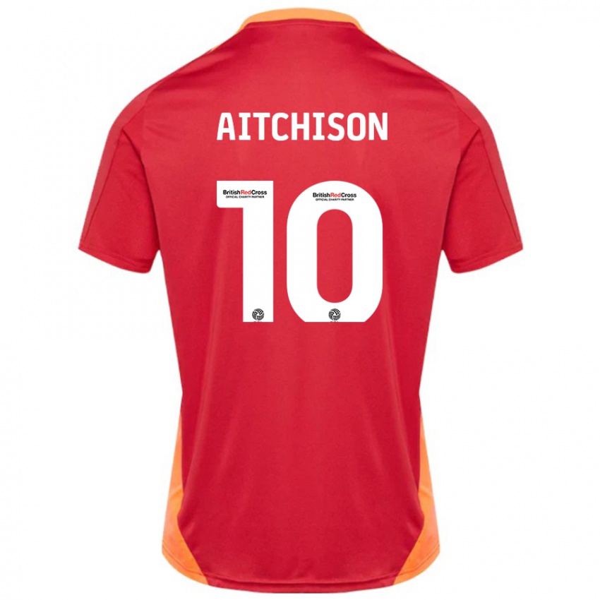 Hombre Camiseta Jack Aitchison #10 Azul Blanquecino 2ª Equipación 2024/25 La Camisa Perú