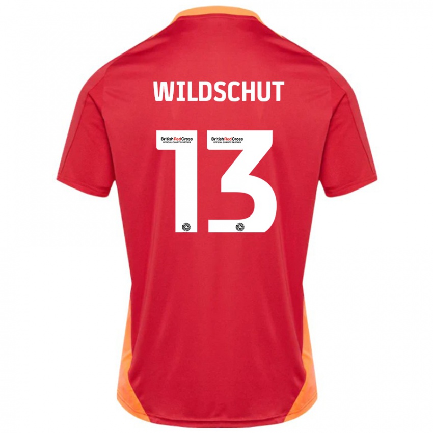 Hombre Camiseta Yanic Wildschut #13 Azul Blanquecino 2ª Equipación 2024/25 La Camisa Perú