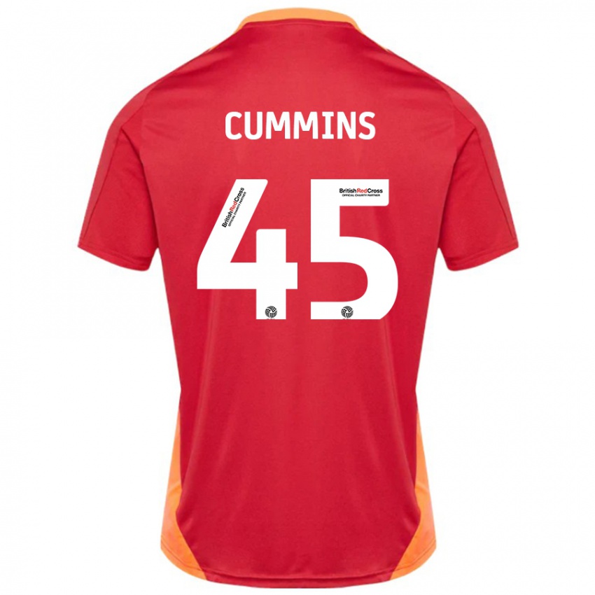 Hombre Camiseta Charlie Cummins #45 Azul Blanquecino 2ª Equipación 2024/25 La Camisa Perú