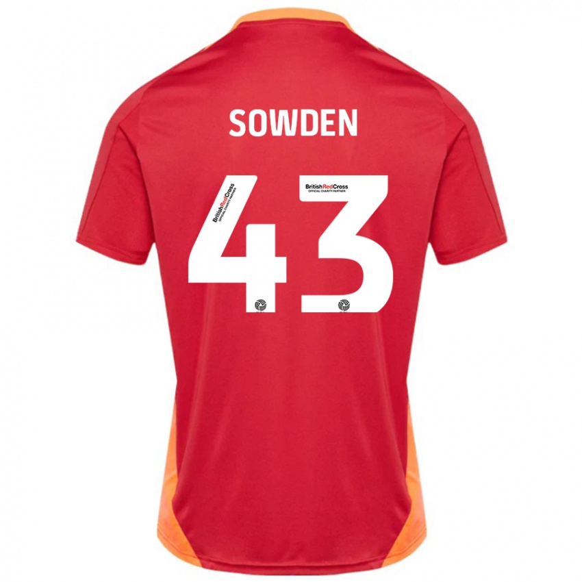 Hombre Camiseta Andrew Sowden #43 Azul Blanquecino 2ª Equipación 2024/25 La Camisa Perú