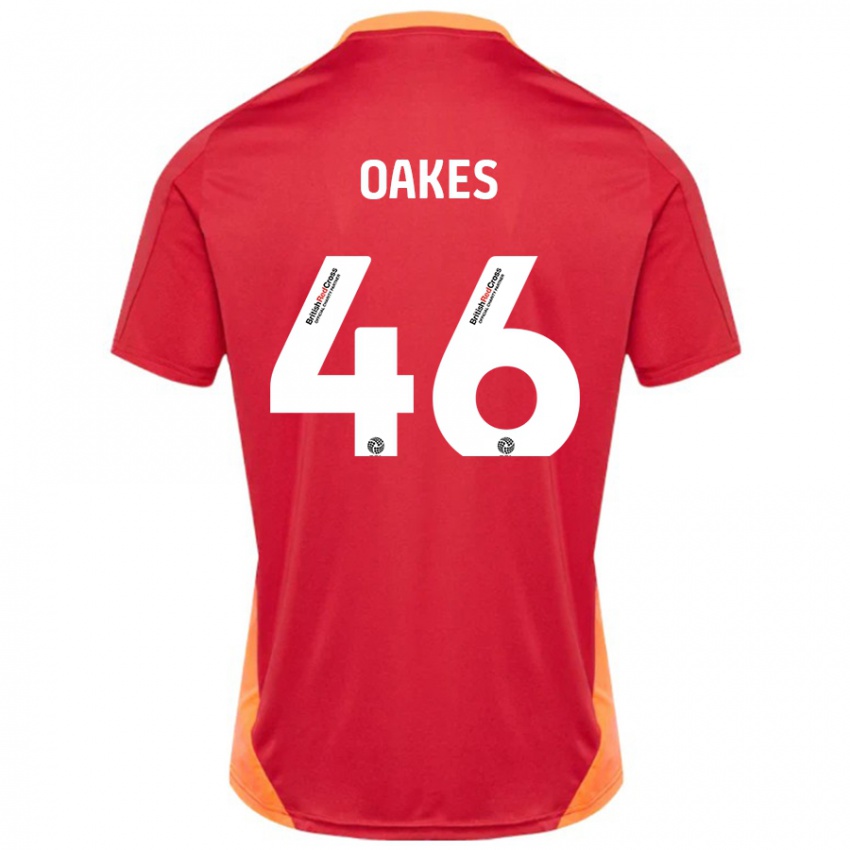 Hombre Camiseta Liam Oakes #46 Azul Blanquecino 2ª Equipación 2024/25 La Camisa Perú