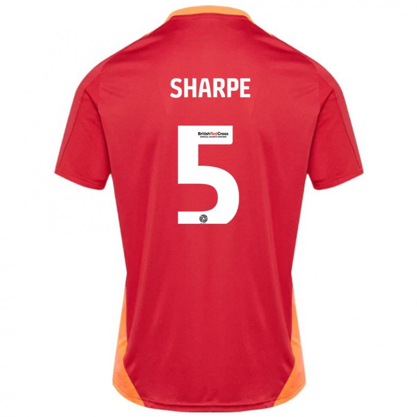 Hombre Camiseta Manfy Sharpe #5 Azul Blanquecino 2ª Equipación 2024/25 La Camisa Perú