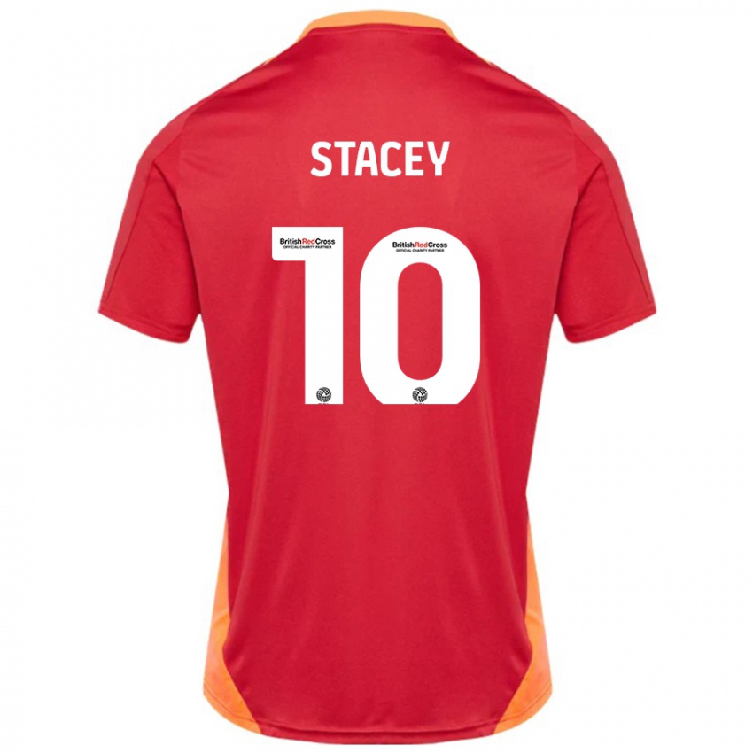 Hombre Camiseta Sarah Stacey #10 Azul Blanquecino 2ª Equipación 2024/25 La Camisa Perú