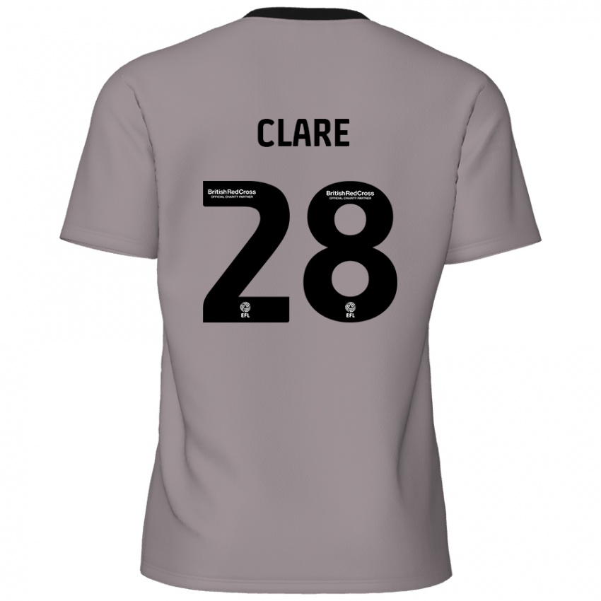 Hombre Camiseta Sean Clare #28 Gris 2ª Equipación 2024/25 La Camisa Perú