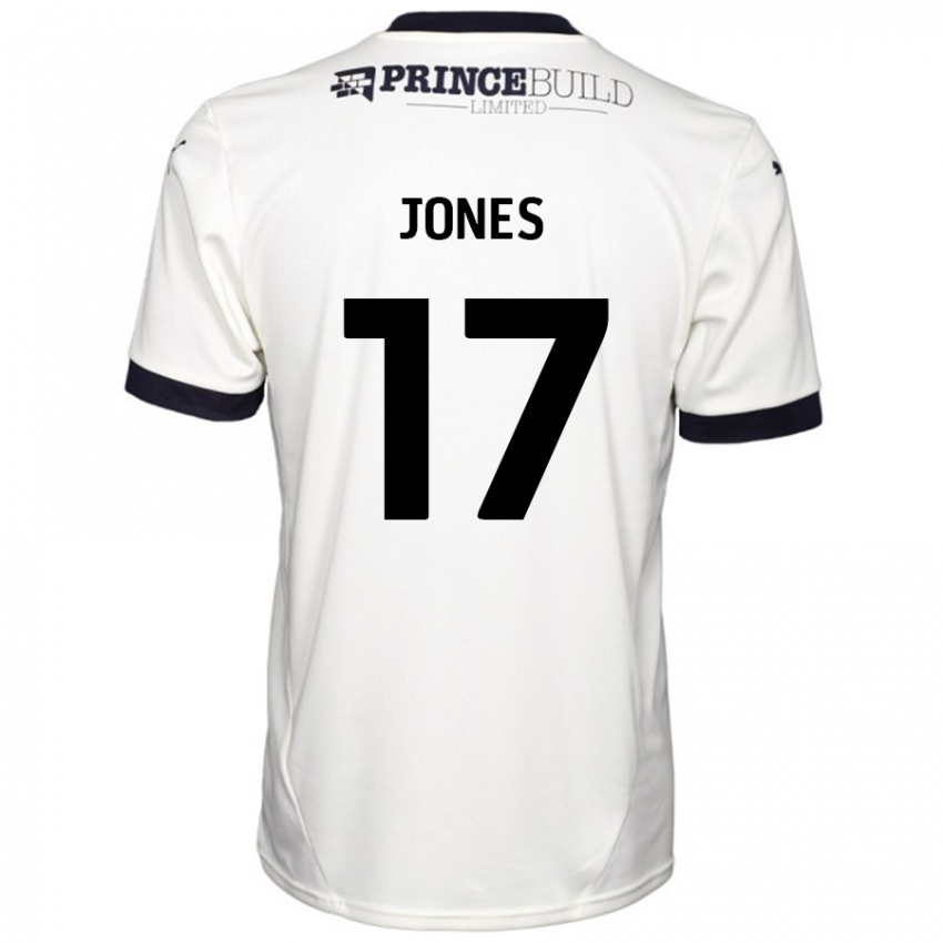 Hombre Camiseta Ricky-Jade Jones #17 Blanquecino Negro 2ª Equipación 2024/25 La Camisa Perú