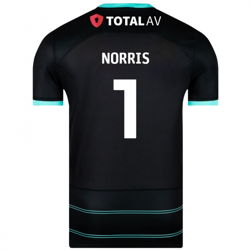 Hombre Camiseta Will Norris #1 Negro 2ª Equipación 2024/25 La Camisa Perú