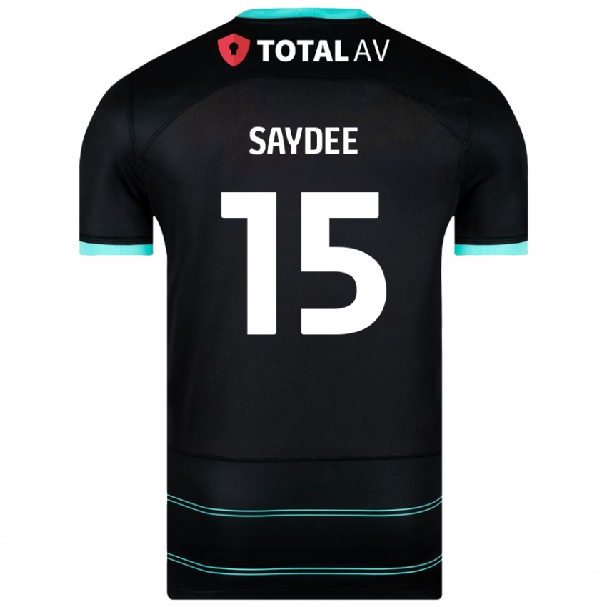 Hombre Camiseta Christian Saydee #15 Negro 2ª Equipación 2024/25 La Camisa Perú