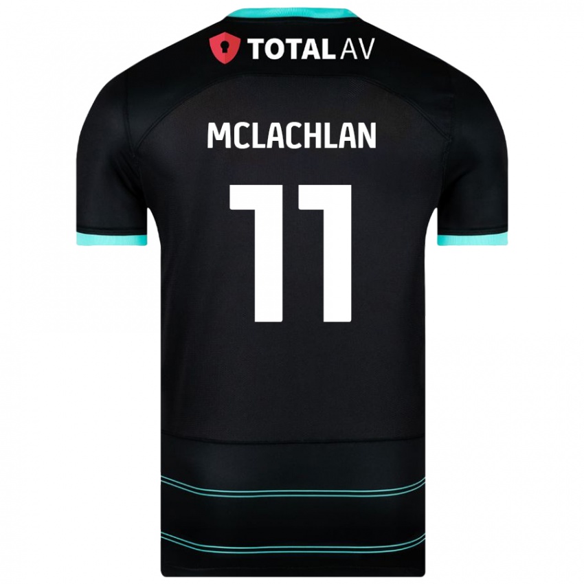 Hombre Camiseta Daisy Mclachlan #11 Negro 2ª Equipación 2024/25 La Camisa Perú