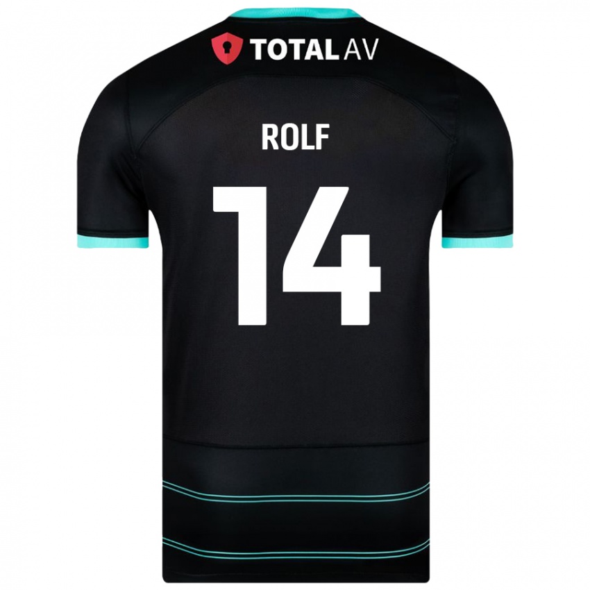 Hombre Camiseta Annie Rolf #14 Negro 2ª Equipación 2024/25 La Camisa Perú