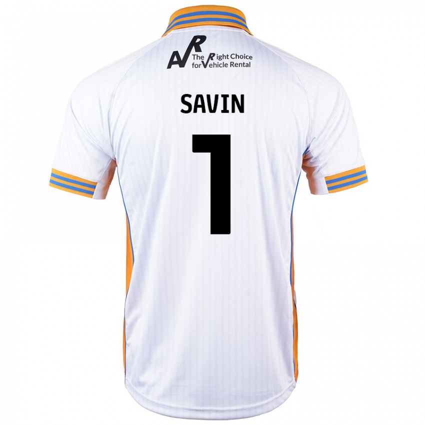 Hombre Camiseta Toby Savin #1 Blanco 2ª Equipación 2024/25 La Camisa Perú