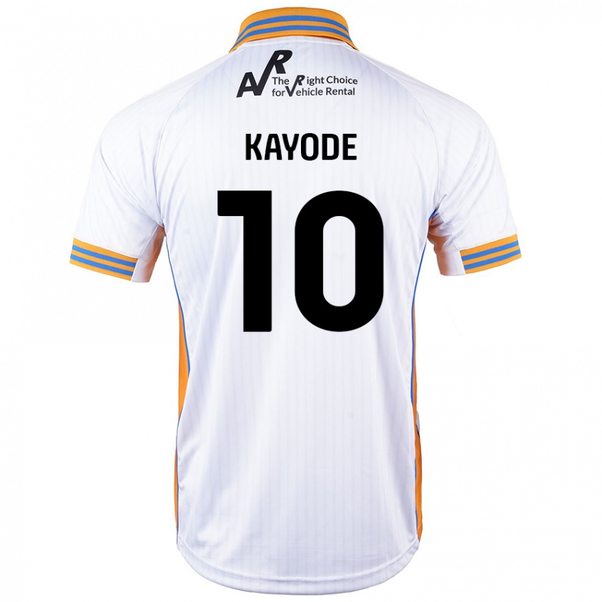 Hombre Camiseta Joshua Kayode #10 Blanco 2ª Equipación 2024/25 La Camisa Perú